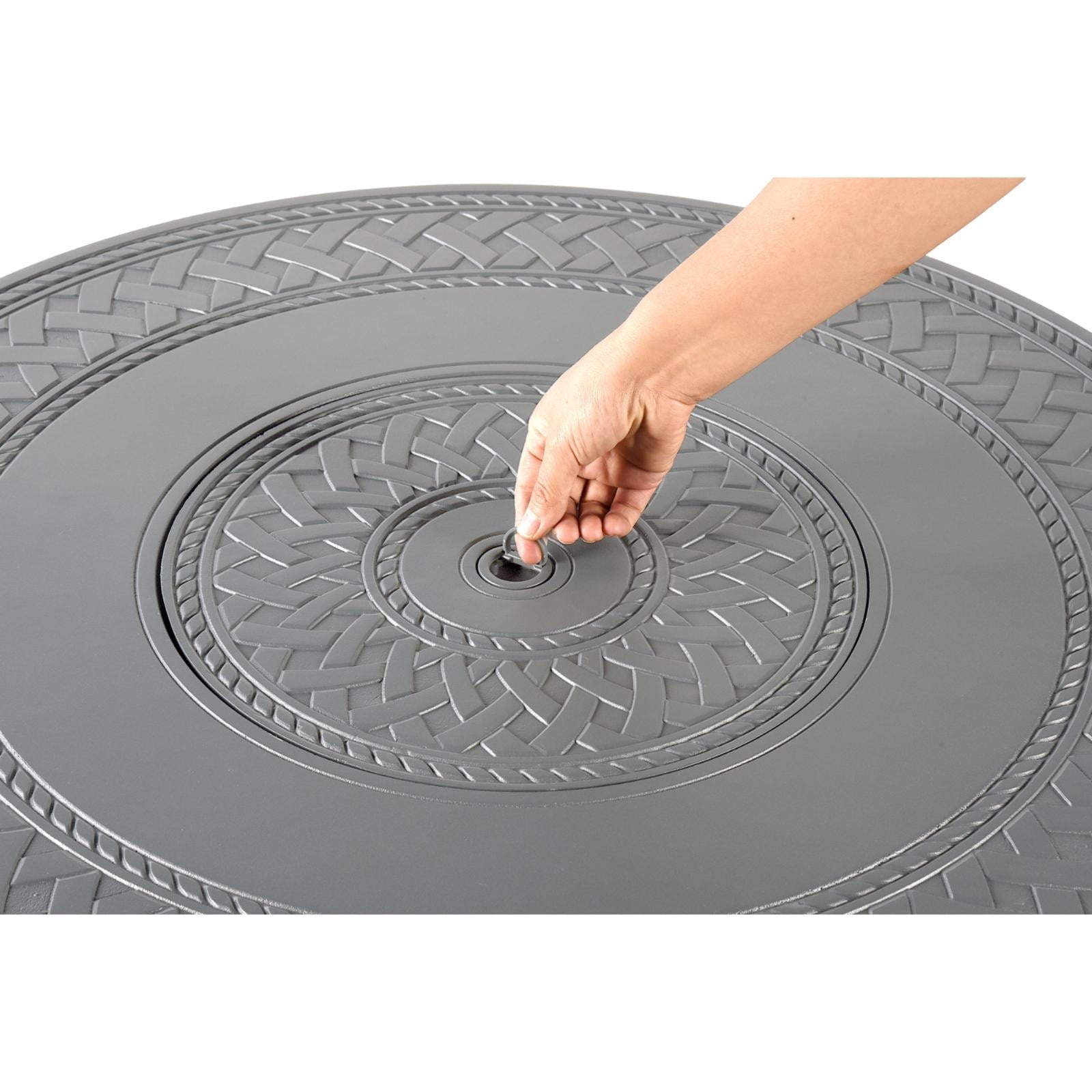 Oakland Living Ritz 34 in. Round Propane Fire Pit Table - Copper