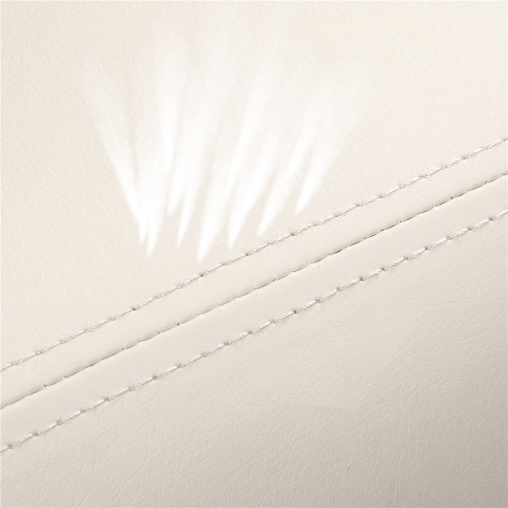 Easyfashion Faux Leather Push Back Theater Recliner, Black