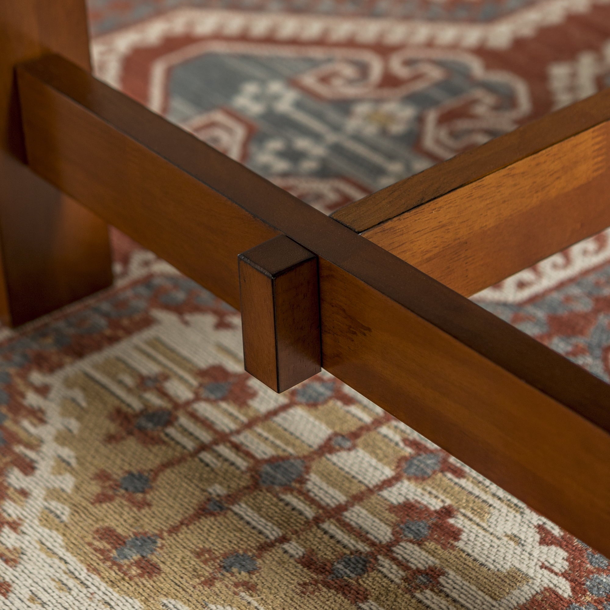 Desert Fields Country Expandable Dining Table, Dark Oak