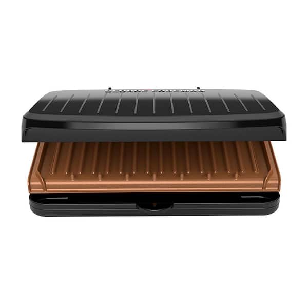 Family Size 5 Serving Nonstick Compact Electric Indoor Grill in Black