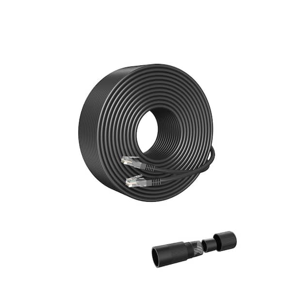 100 ft. Cat 6 UTP Ethernet Cable, 26AWG RJ45,550MHz Ethernet Cable, 1Gbps Transfer Speed, Black