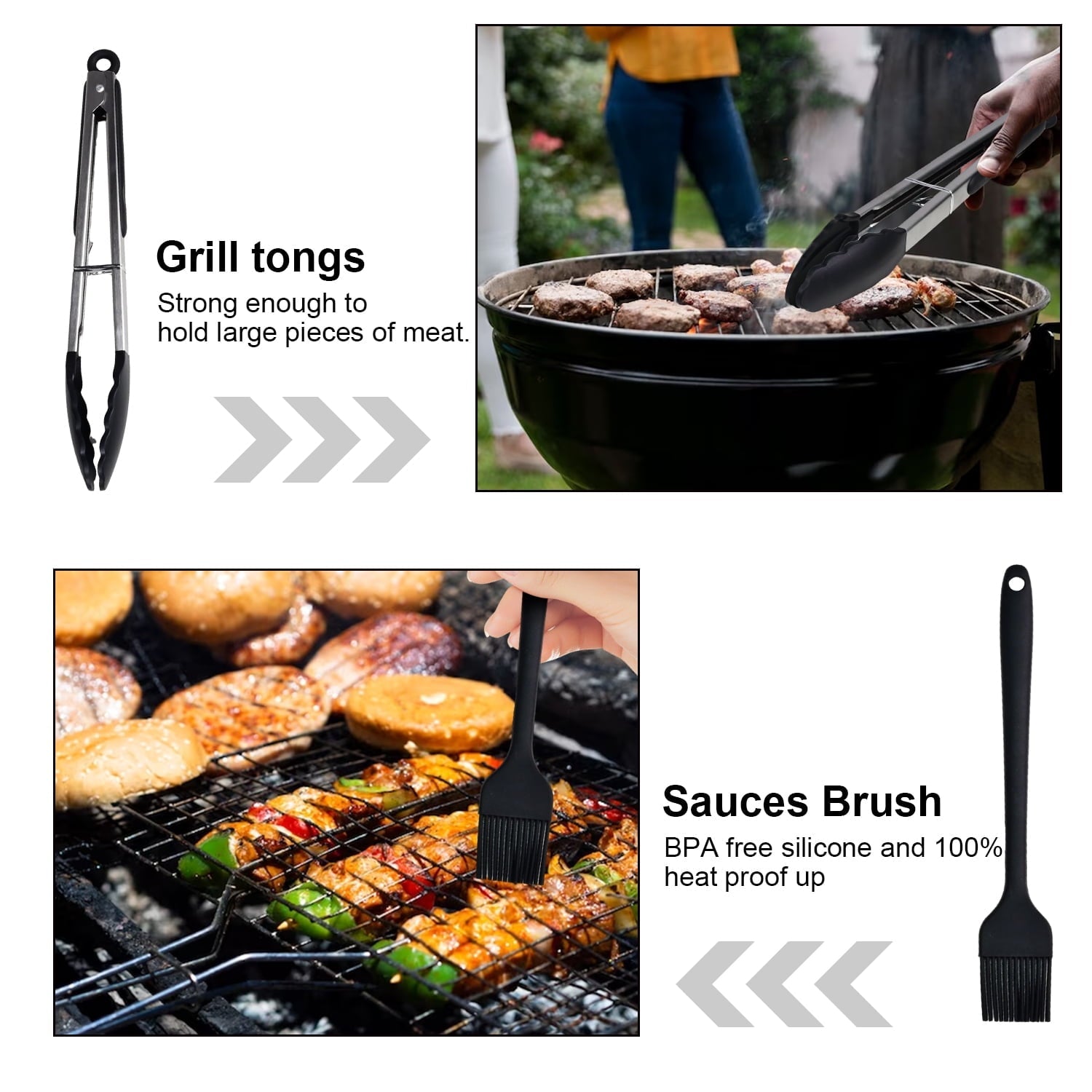 Griddle Accessories, 16 PCS Flat Top Grill Accessories Set for Blackstone and Camp, ROTTAY Stainless Steel BBQ Accessories with Spatulas, Tong, Egg Mold, Grater & Carry Bag for Outdoor BBQ