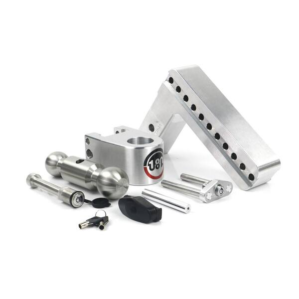 180 HITCH LTB8-2.5-KA 8 in. Drop Hitch, 2.5 in. Receiver 18,500 LBS GTW - Keyed Alike Key Lock and Hitch Pin