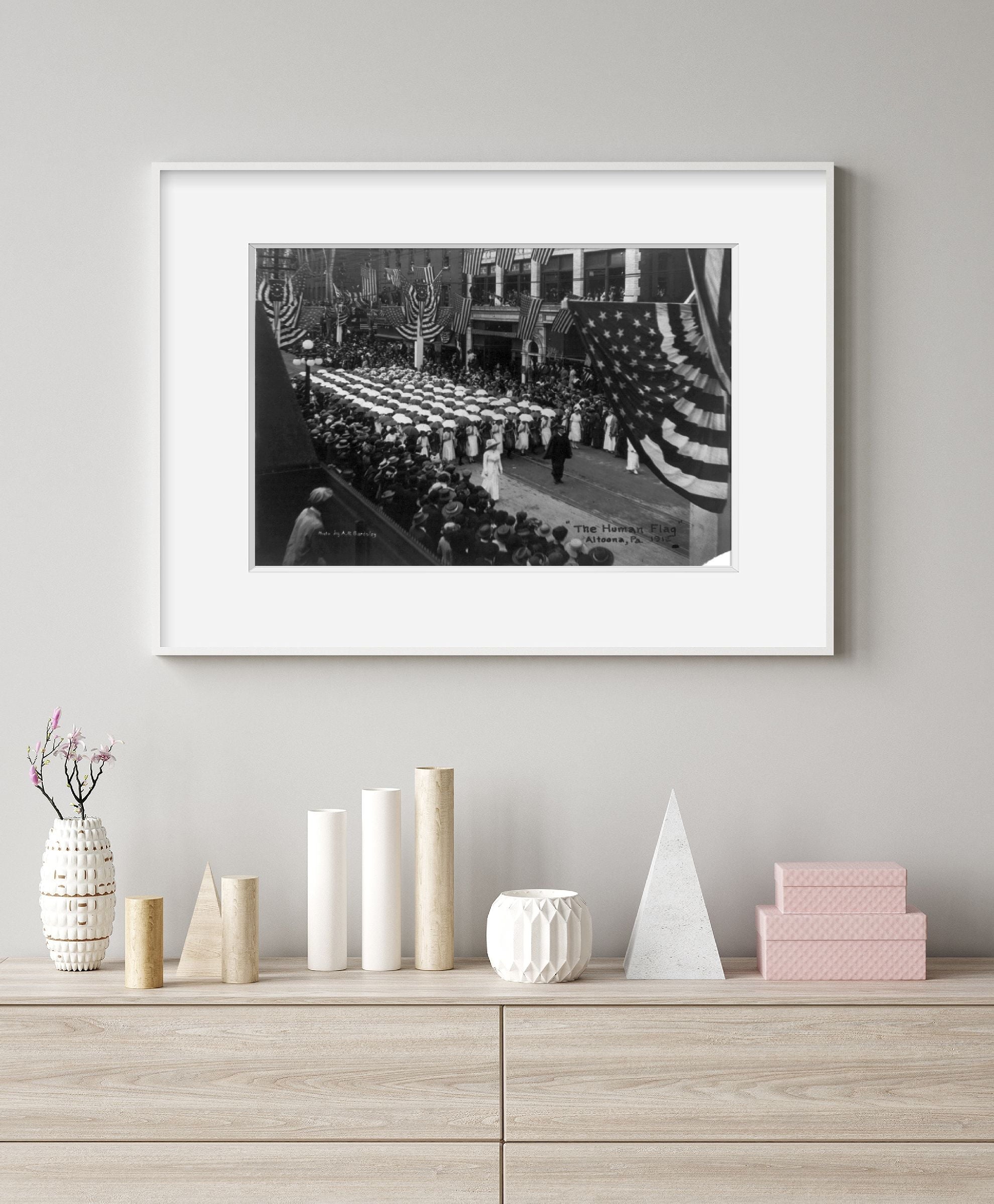 Photo: Human Flag, Altoona, Pennsylvania, PA, 1912, AR Bardsley