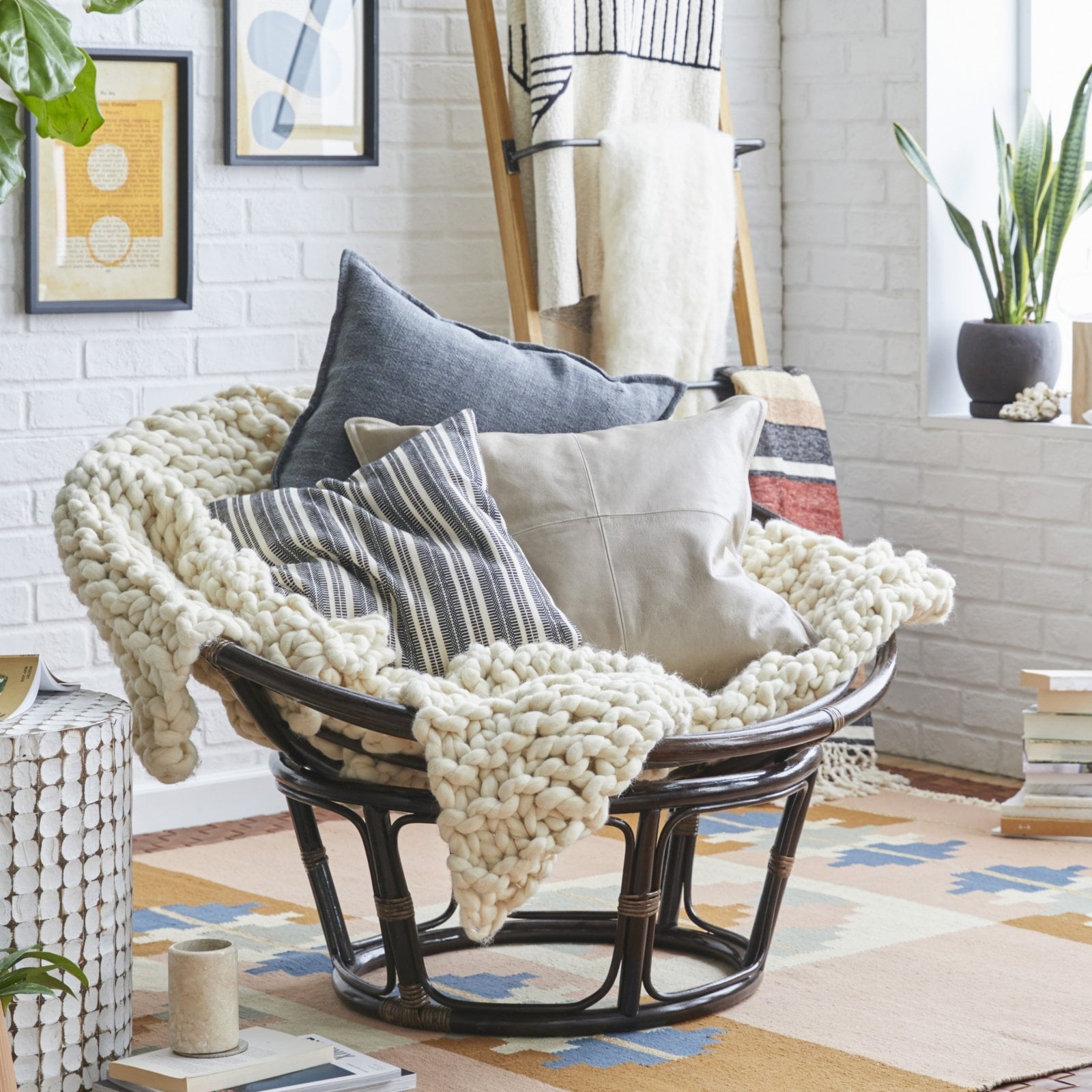 International Caravan Bali Indoor Papasan Accent Chair