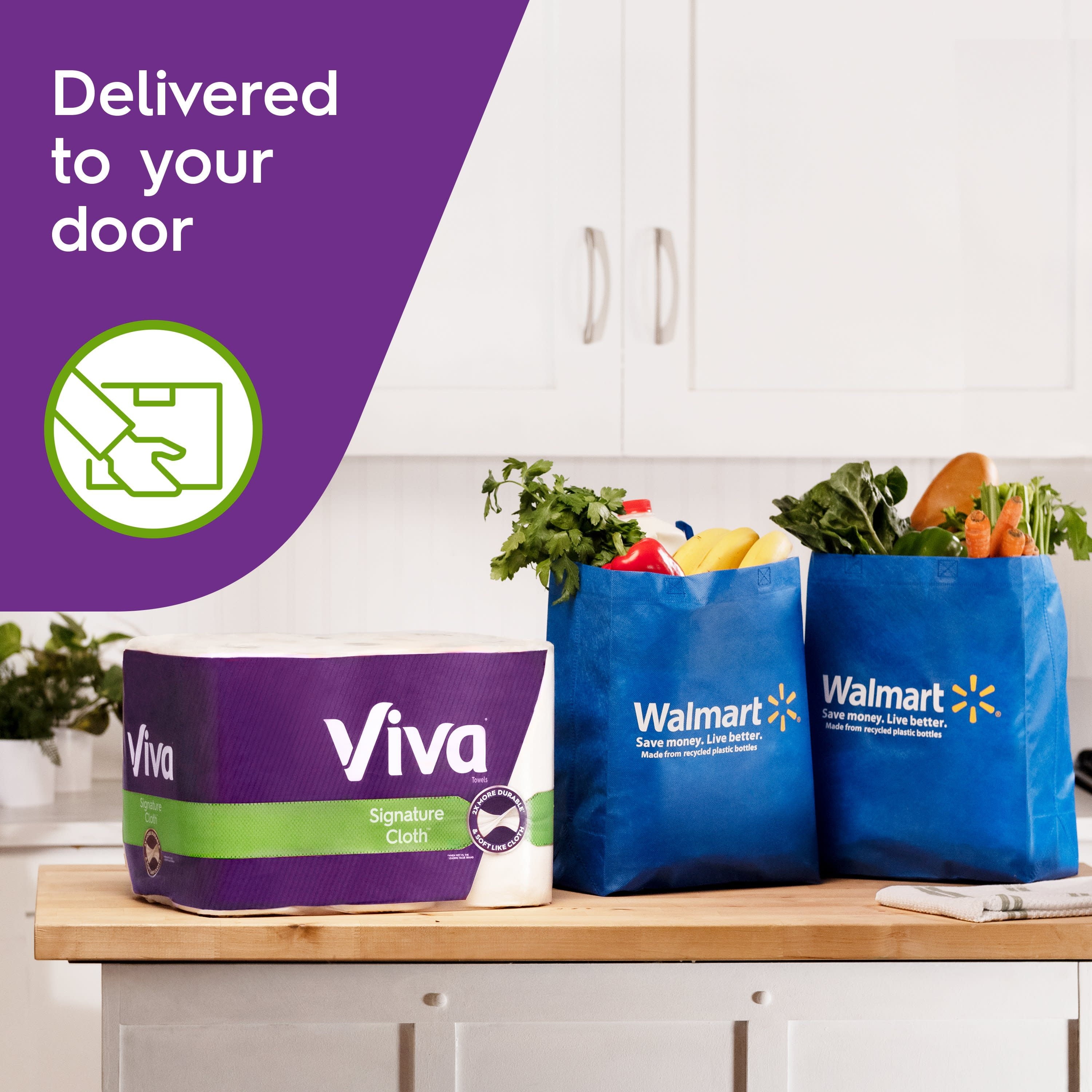 Viva Signature Cloth Paper Towels, 2 Triple Rolls (141 Sheets per Roll)