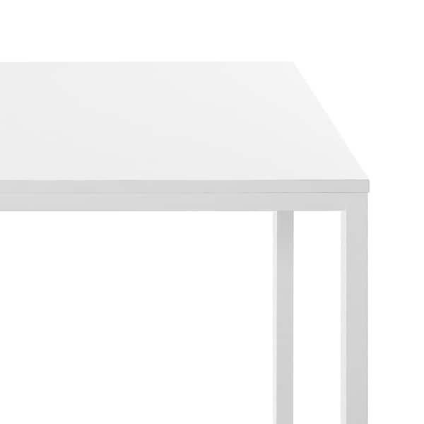 24 in. Rectangular White Computer Desk