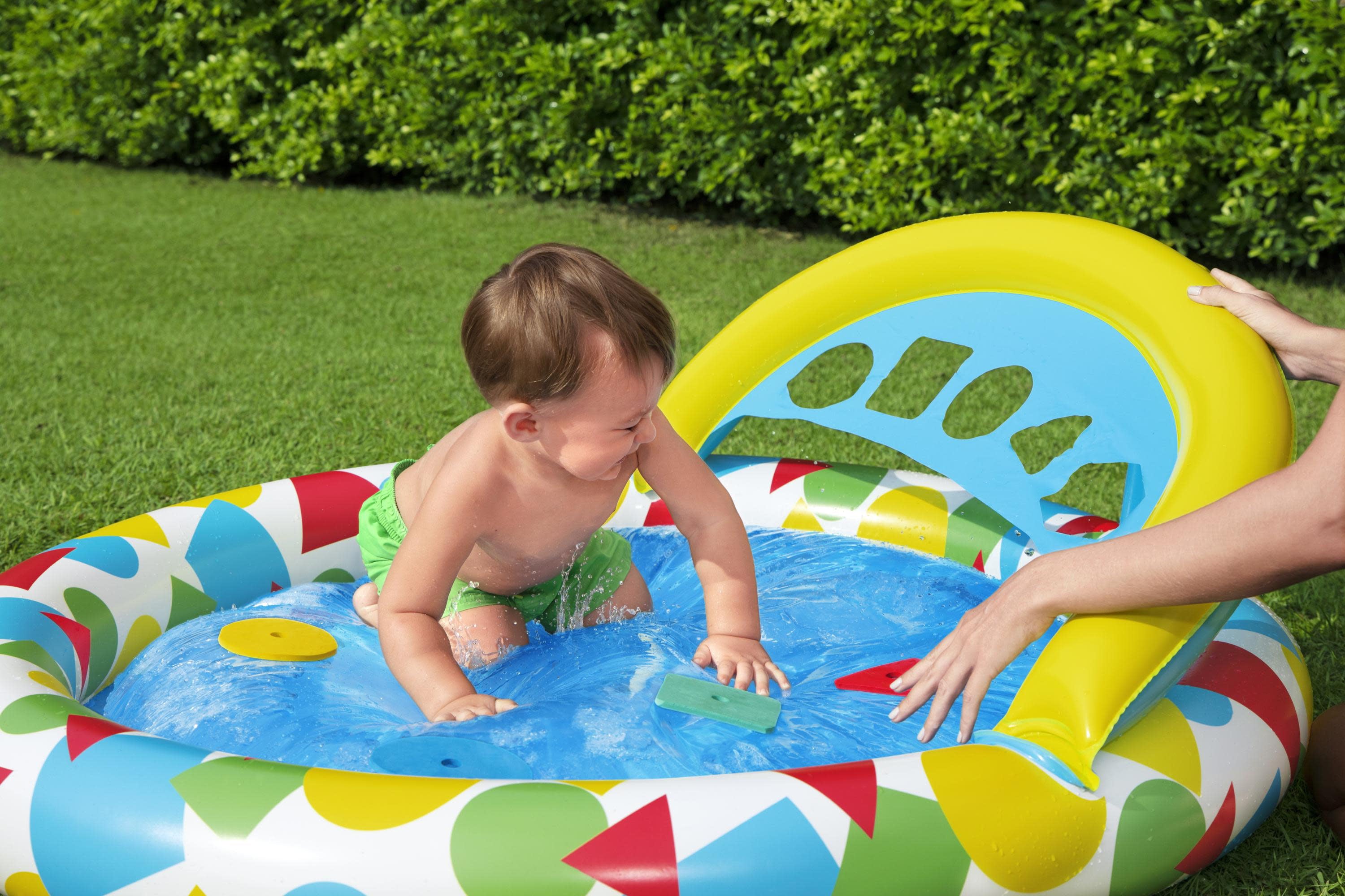 H2OGO! Splash & Learn Inflatable Kiddie Pool 47” x 46” x 18”
