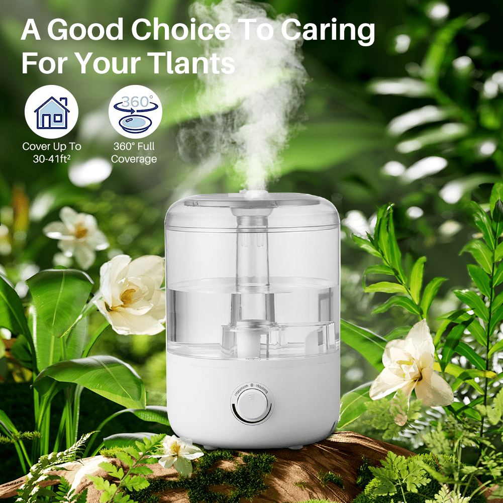 UUGEE Cool Mist Humidifier for Room Baby 4L Home Double Nozzle Liquid Vaporizer with Filter, White