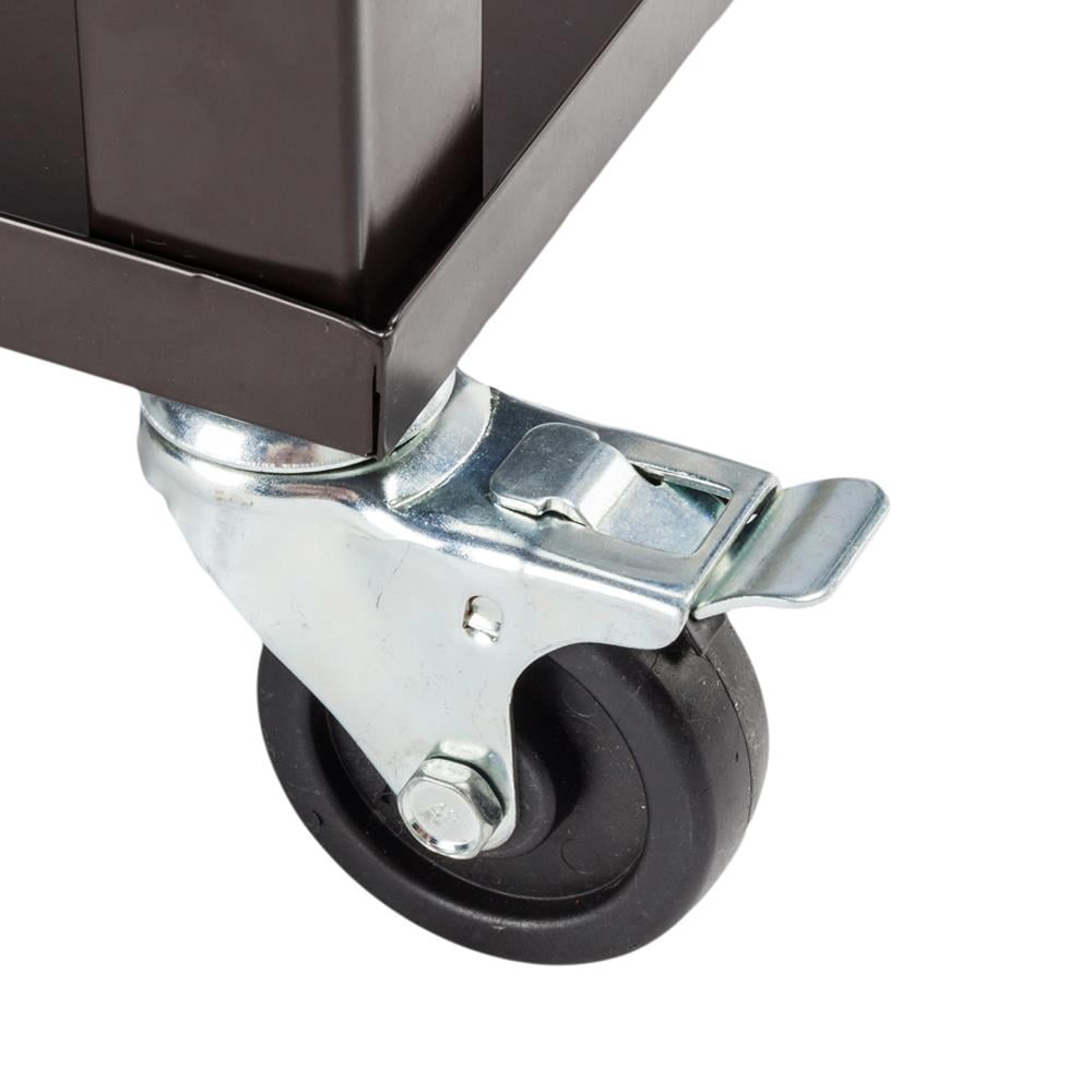 OverPatio 80QT Rattan Square Legs Cooler Cart with Shelf