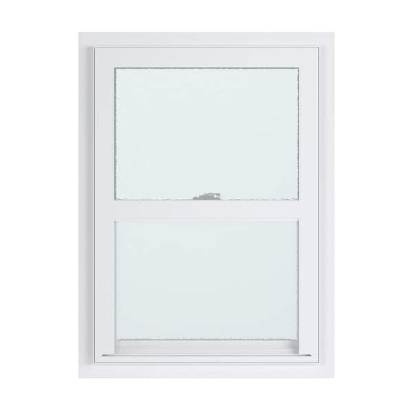 23.375 in. x 35.25 in. 50 Series Low-E Argon Glass Single Hung White Vinyl Fin Window, Screen Incl