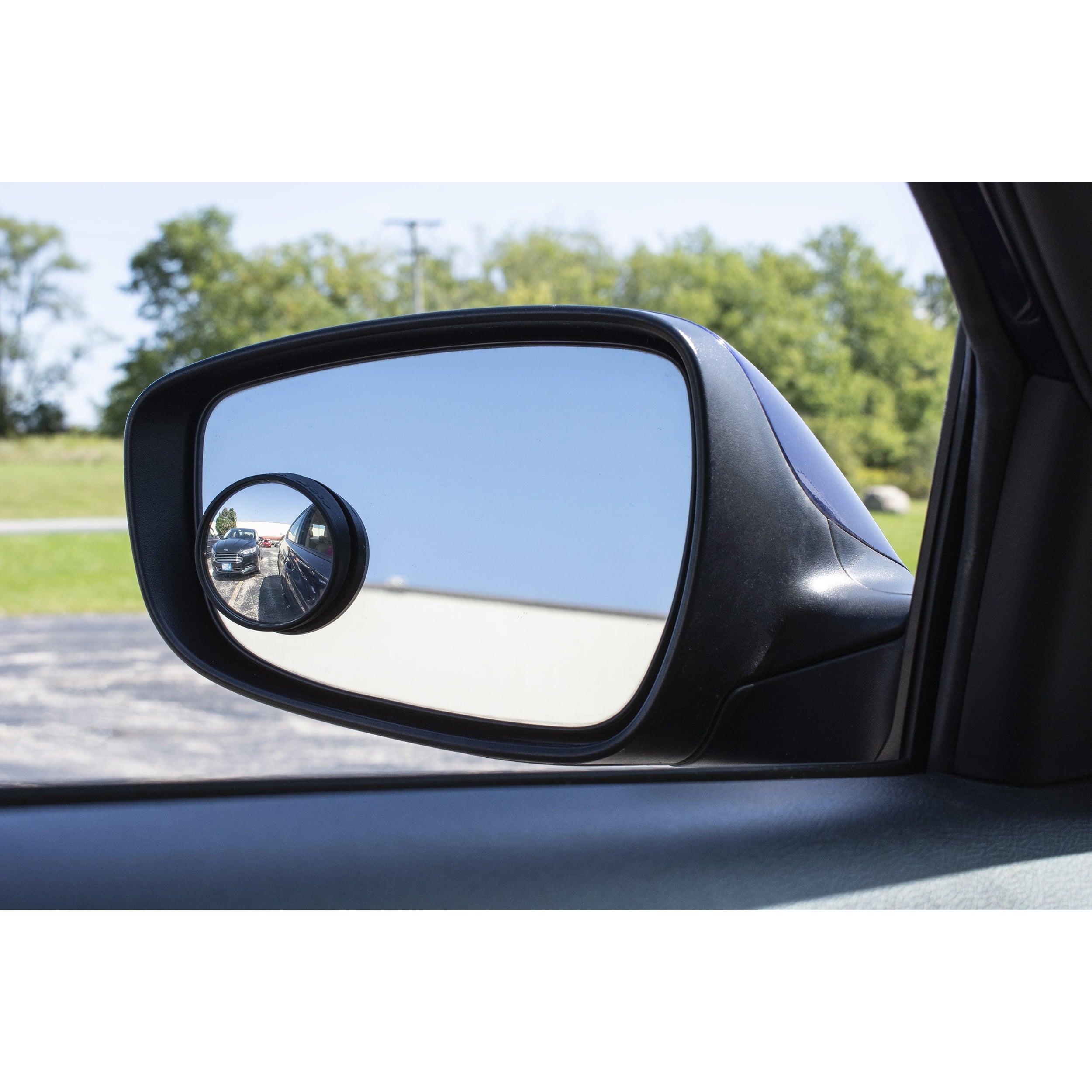 Auto Drive Small Blind Spot Mirrors Pack of 2, Universal Fit Black, 71130WDI