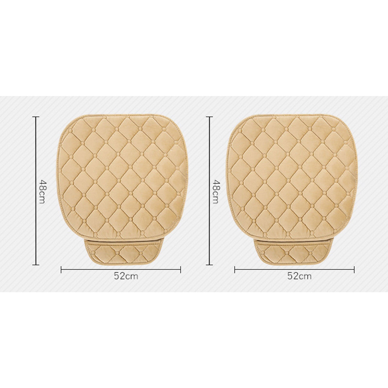 LSFYSZD Universal 3D Car Seat Breathable Plush Pad Mat For Auto Chair Cushion Four Seasons Front Rear Flax Cushion Seat Protector