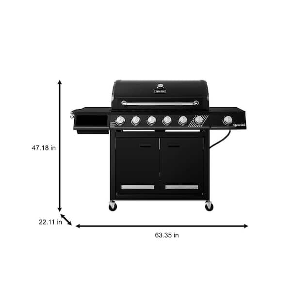 6-Burner Natural Gas Grill in Matte Black with TriVantage Multi-Functional Cooking System