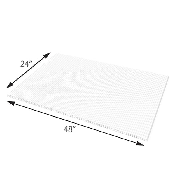 24 in. x 4 ft. Multiwall Polycarbonate Panel in White Opal