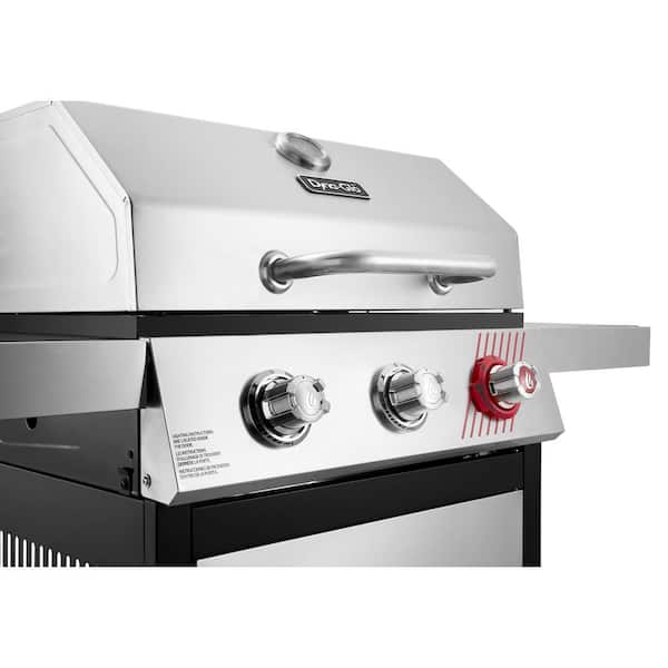 3-Burner Propane Gas Grill in Stainless Steel with TriVantage Multifunctional Cooking System