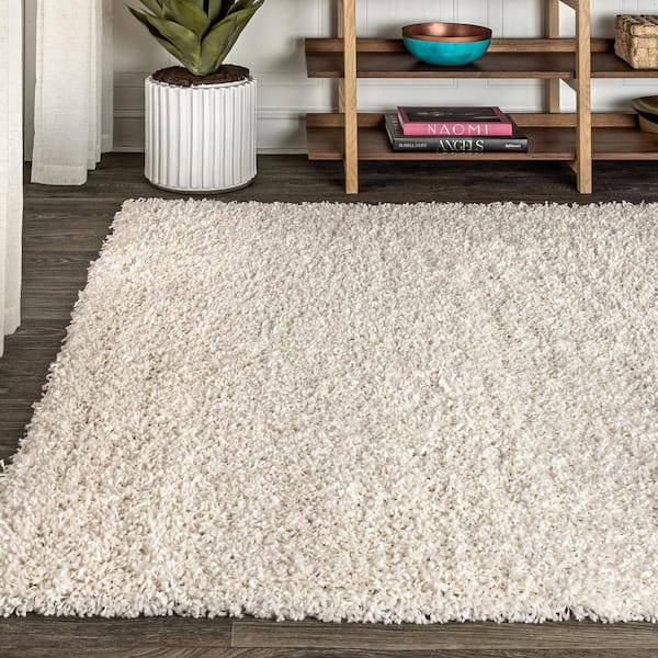 Mercer Shag Plush Cream 8 ft. x 10 ft. Area Rug