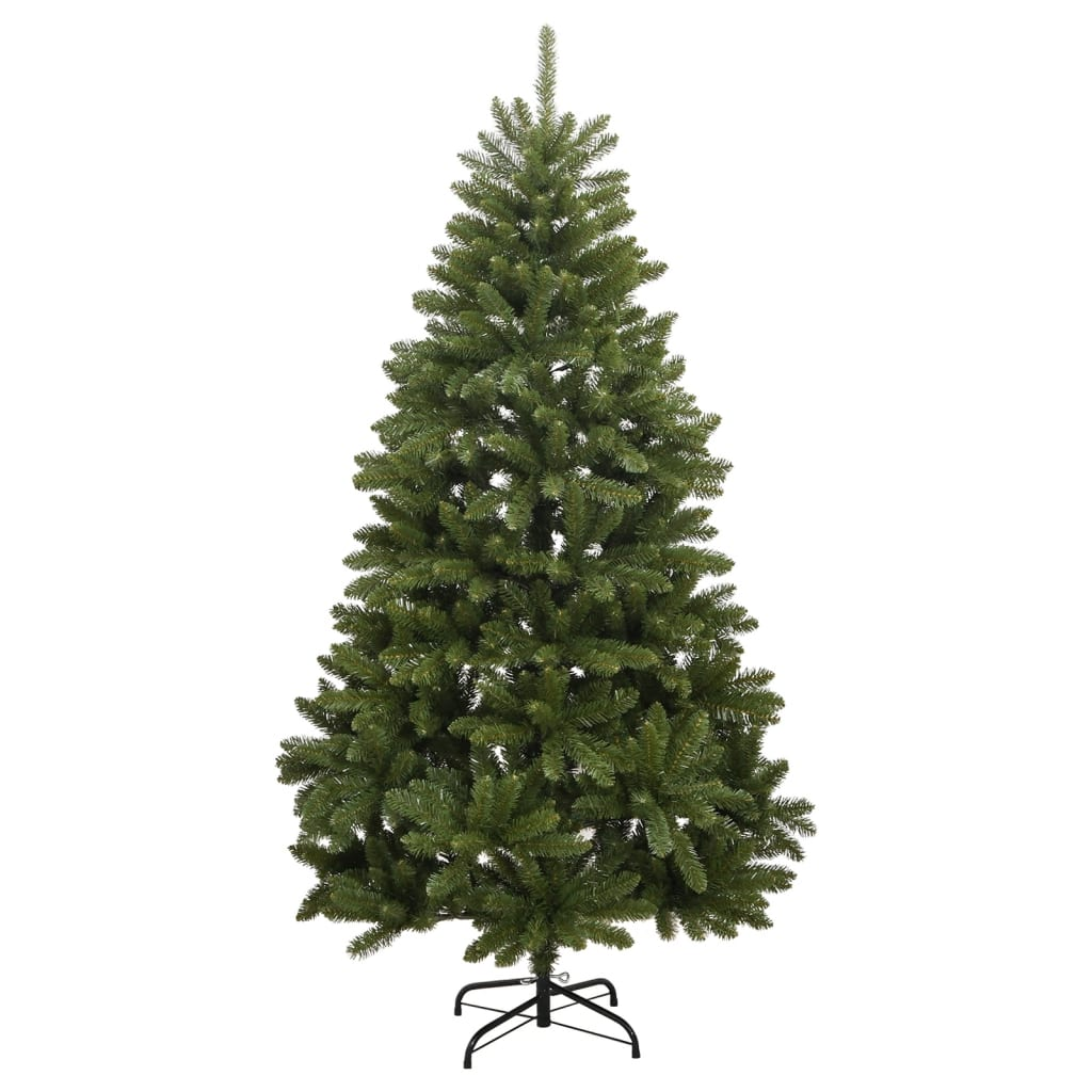 vidaXL Artificial Hinged Christmas Tree with Stand Green 82.7"