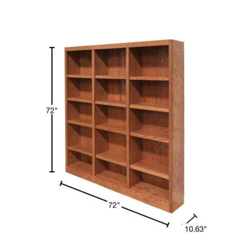 Concepts In Wood Standard Bookcase w/ Adjustable Shelves 15-Shelf Wood Brown