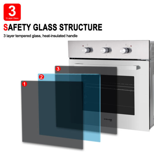 GASLAND Chef 24" Wall Oven 240V 2000W Stainless Steel Electric Grill Oven Roast