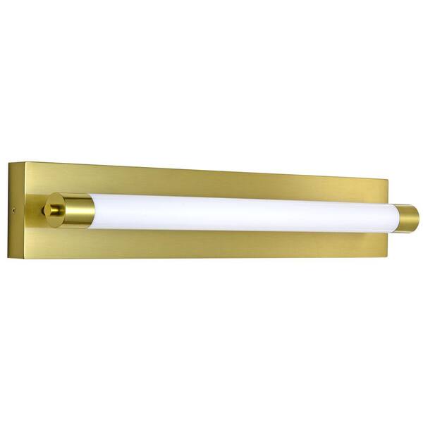 Procyon 24 in. ETL Certified Integrated LED ADA Compliant Bathroom Lighting Fixture in Antique Brass