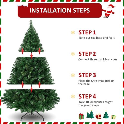 Artificial Christmas Tree for Holiday Party Festival Decoration 6FT Xmas Tree~US