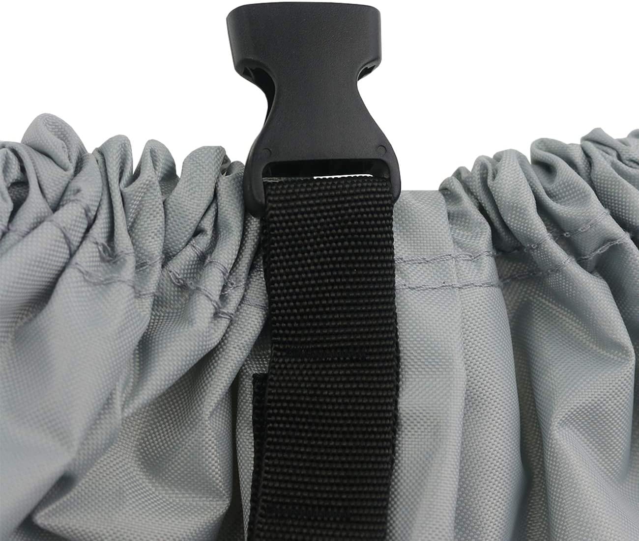 Bibana Heavy Duty Trailerable Waterproof Boat Cover with 2 Air Vent Marine Grade Polyester Boat Cover Fits V-Hull,Fishing Boat,Tri-Hull, Bass Boats,Pro-Style Cover (17-19ft, Grey)