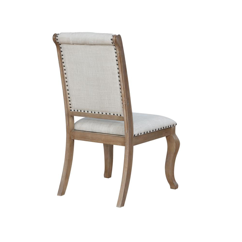 Brockway Tufted Side Chairs Cream and Barley Brown (Set of 2)