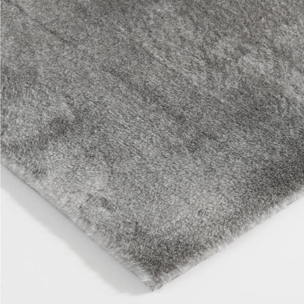 Bazaar Piper 2-Tone Grey 7 ft. x 9 ft. Solid Polyester Area Rug