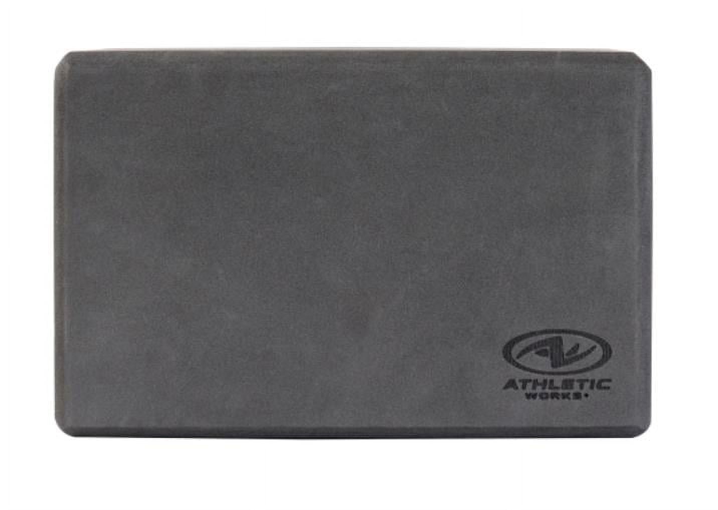 Athletic Works Yoga Block 9 in. x 6 in. x 3 in. EVA Foam, Dark Gray Color. Supportive & Lightweight