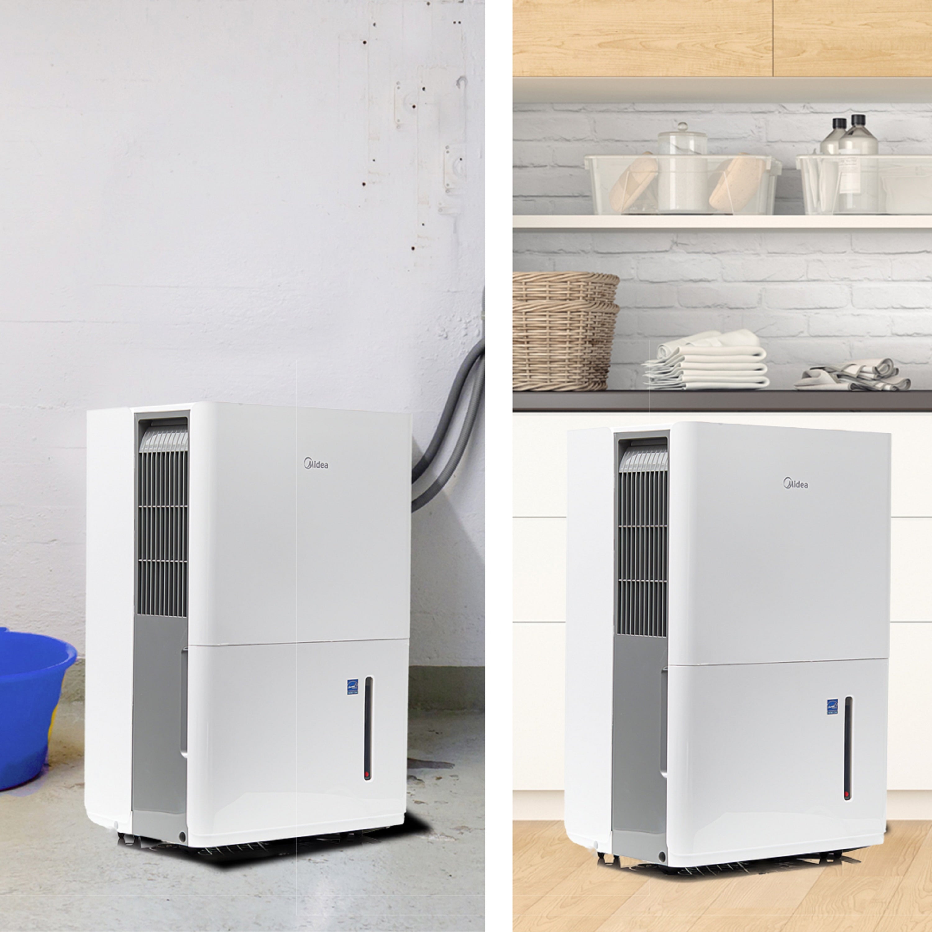 Midea 35-Pint Smart Dehumidifier - Very Damp Rooms, Energy Star, White, MAD35S1WWT