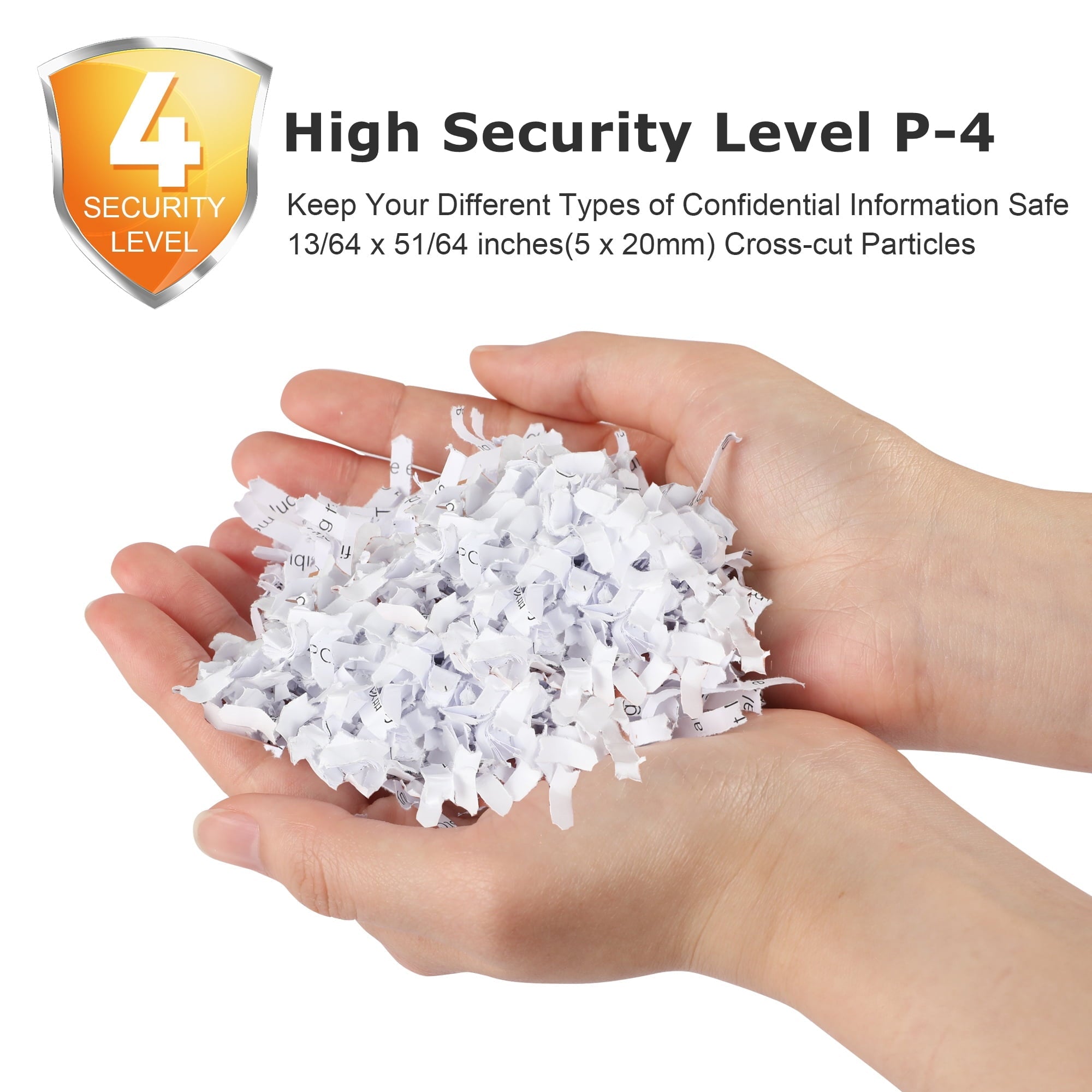 Bonsaii 12 Sheet Cross Cut Paper Shredder with 5.4 Gallons Wastebasket Home Office Use