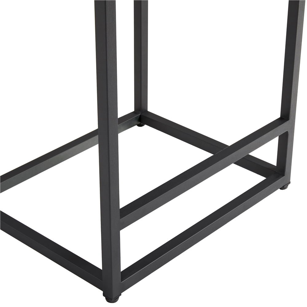 Topeakmart 2pcs 24'' H Modern Leather Bar Stools Backless Counter Hight, Gray