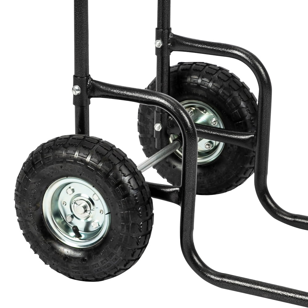 UBesGoo Firewood Log Cart & Carriers & Holders Wood Rack Dolly Fireplace Wood Mover, Black