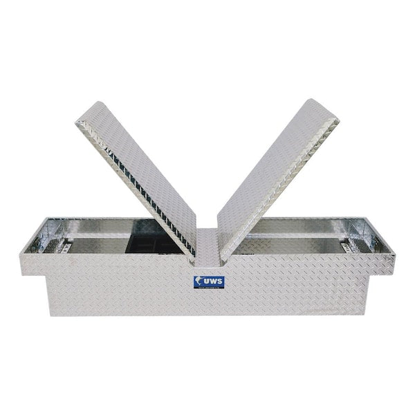69 in. Bright Aluminum Gull Wing Crossover Truck Tool Box (Heavy Packaging)