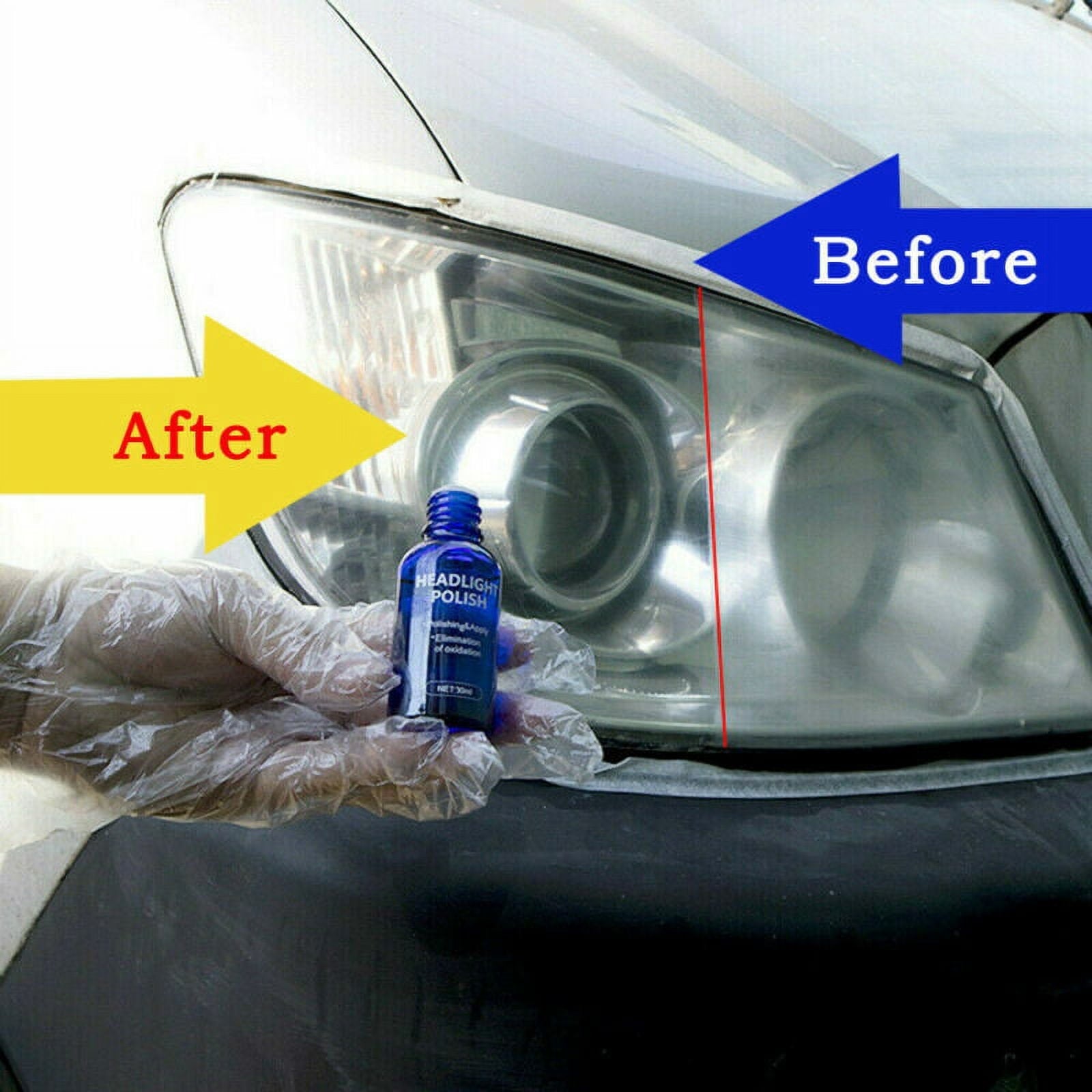 Car Headlight Lens Restoration Fluid Repair Kit Plastic Light Polish Cleaner USA US