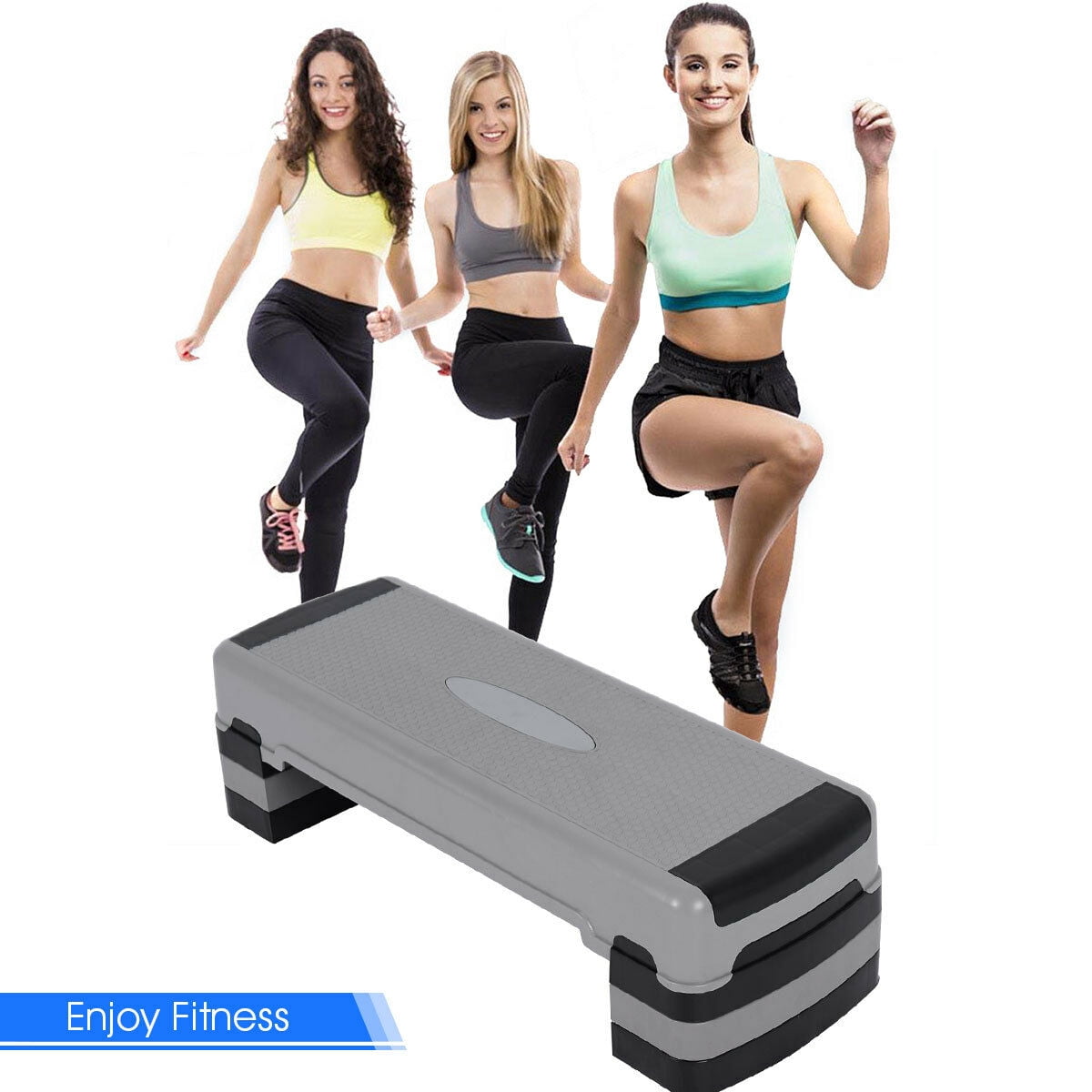 Costway 35'' Fitness Aerobic Step Cardio Adjustable 6