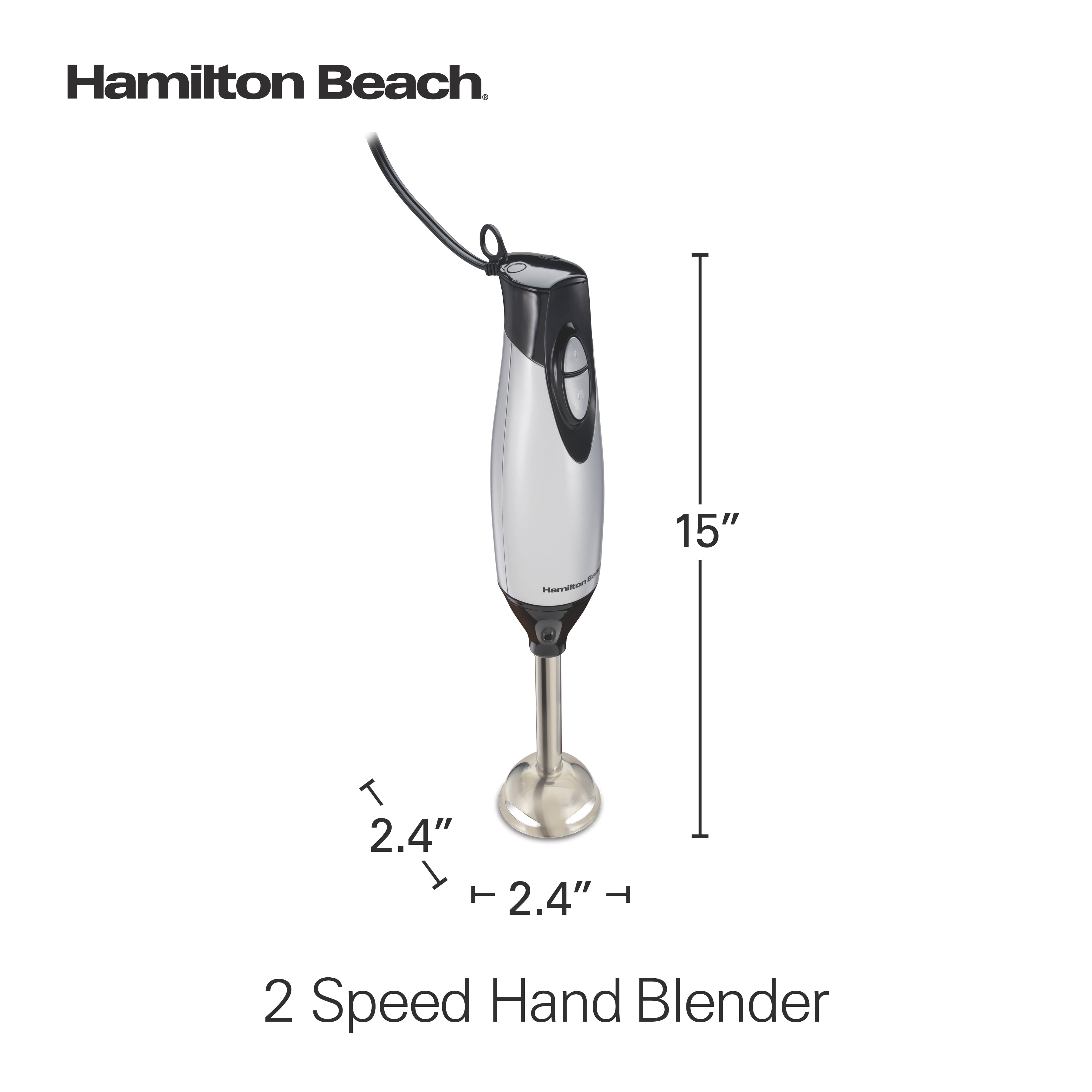 Hamilton Beach 2-Speed Hand Blender with Whisk Attachment, New, 59762F