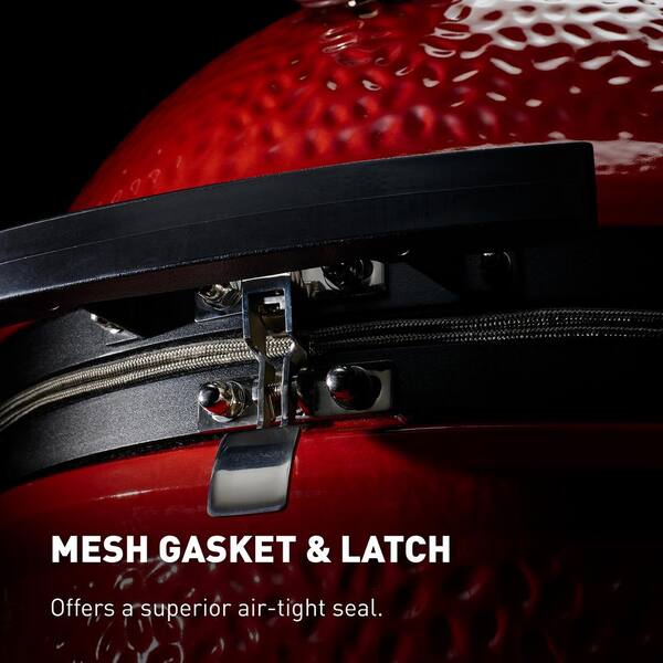 Classic Joe II 18 in. Charcoal Grill in Red with Cart, Side Shelves, Grate Gripper, and Ash Tool