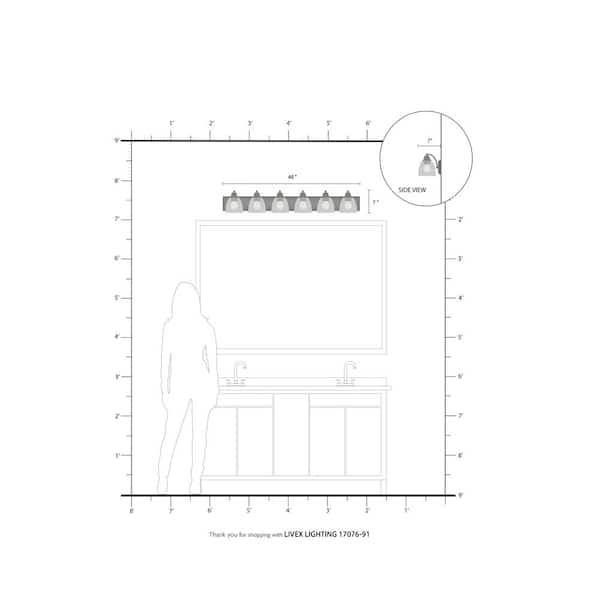 Birmingham 6 Light Brushed Nickel Vanity Sconce