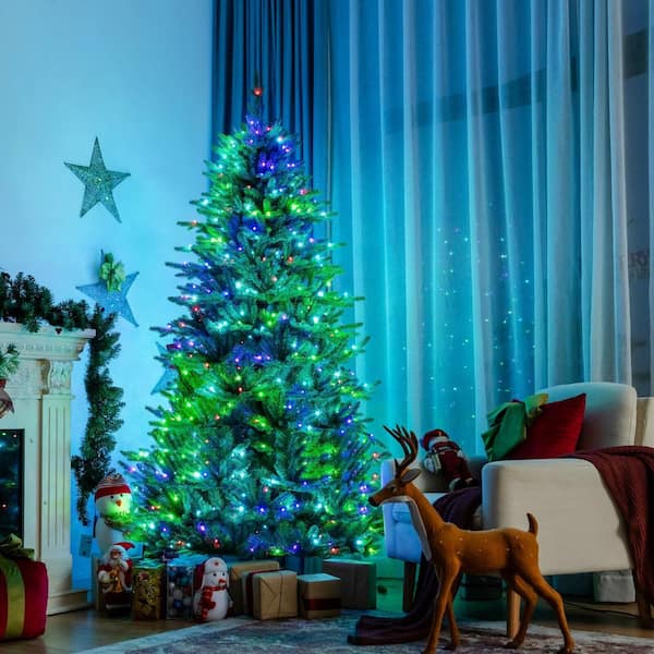 6 ft. Pre-Lit LED Hinged Artificial Christmas Tree