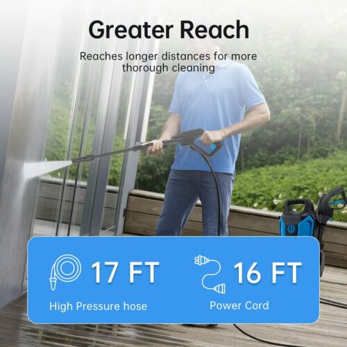 High Pressure Washer Portable Electric Cleaner Machine, with Wheels