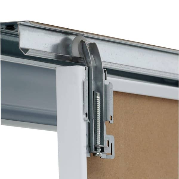 59 in. x 80 in. 109 Series Primed 2 Panel Arched Top Design Primed MDF Sliding Door