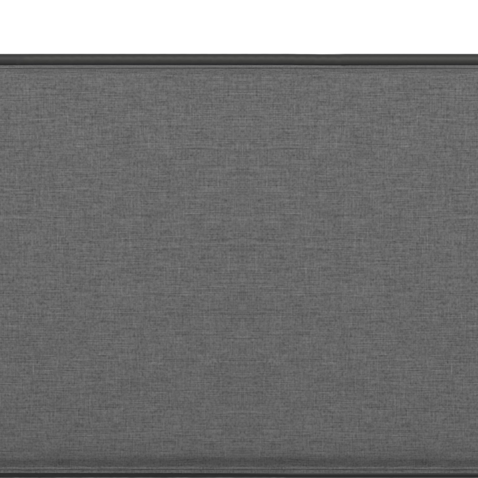 Hillsdale Furniture McArthur Metal Upholstered Canopy Queen Bed, Black Matte with Gray