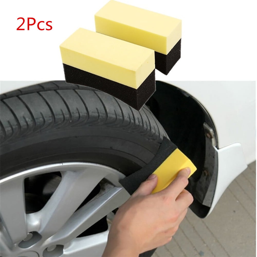 Brush Special Hub Auto Applicator for Tire Wheels Sponge 2Pcs Tools Cleaning Car tools