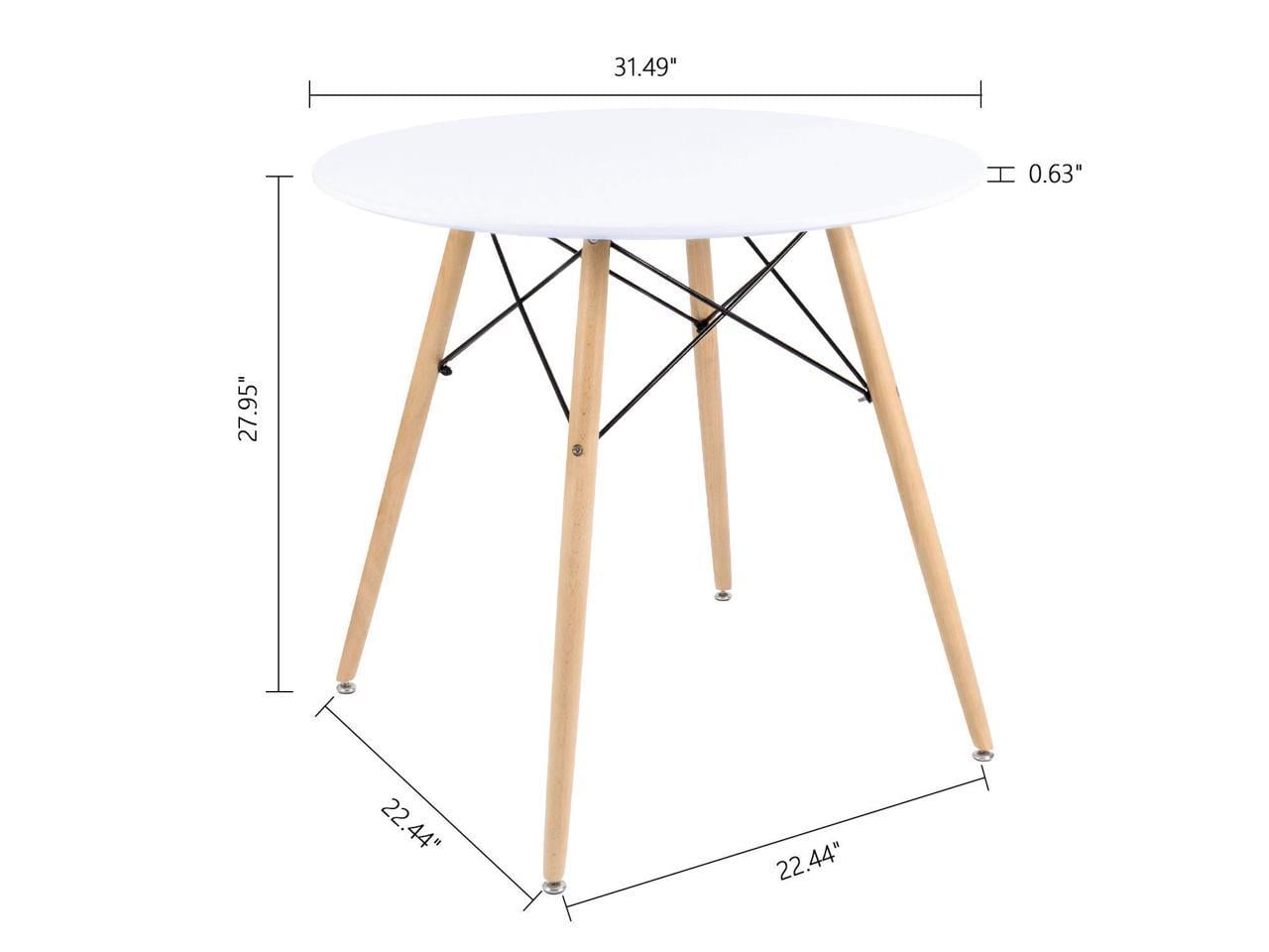 Lacoo Round Mid-Century Modern Dining Table