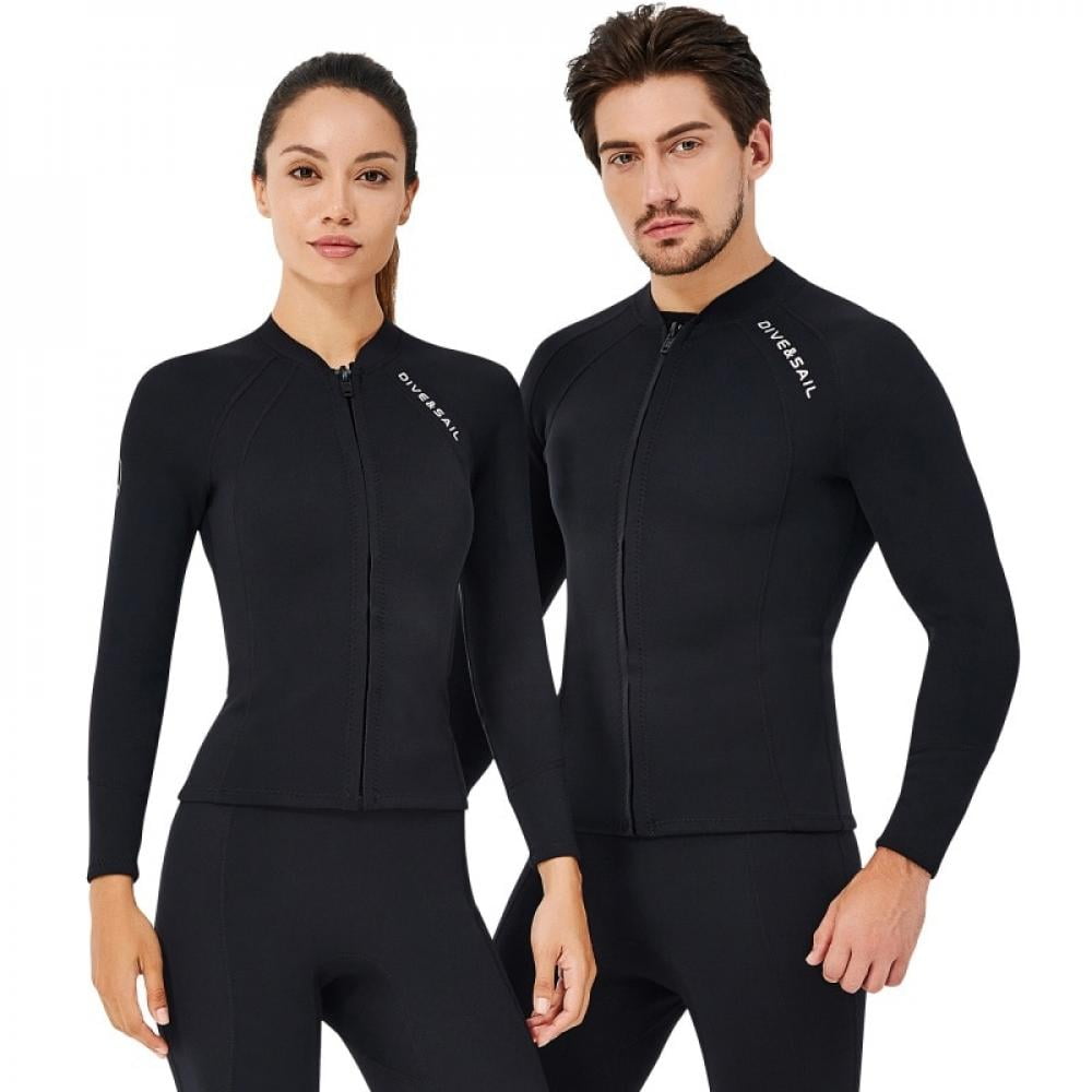 Clearance Sale 2mm Wetsuit Jacket Professional Men And Women Thickened Warmth Deep Diving Snorkeling Surfing Suit Swimsuit Wetsuit Top