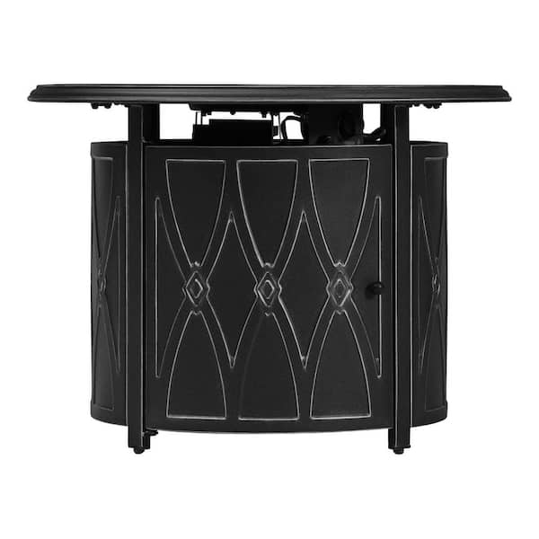 Kendrick 35.04 in. x 25.20 in. Steel Round Propane Gas Firepit