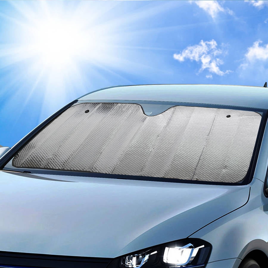 BDK Single Bubble Front Windshield Shade Window Shade- Accordion Folding Auto Sunshade for Car Truck SUV-Blocks UV Rays Sun Visor Protector-Keeps Your Vehicle Cool