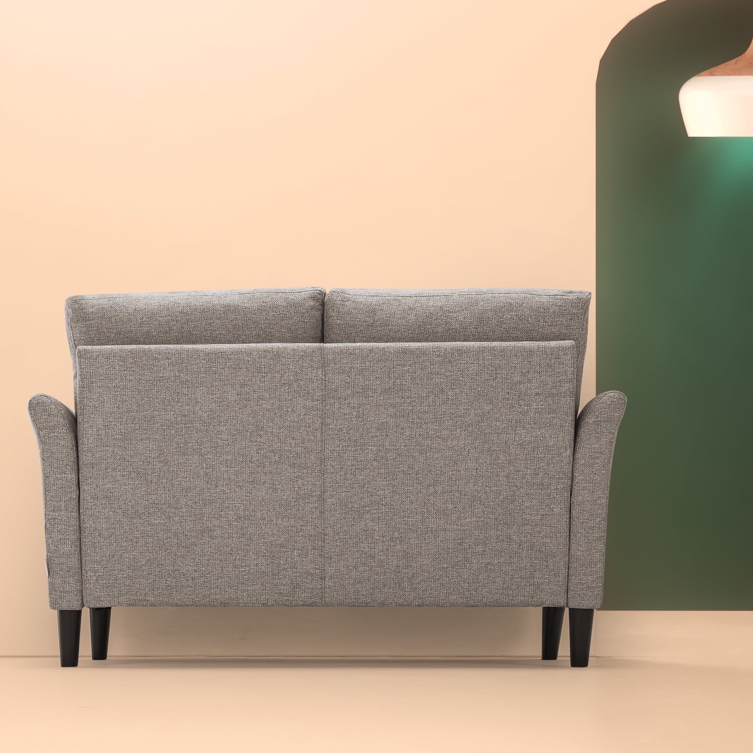 Zinus Jackie 2-Seater Loveseat, Soft Grey